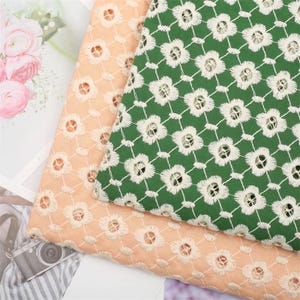 Flower Cotton Fabric,Embroidered Fabric,Curtain Fabric,Summer Dress Fabric,Floral Fabric,Fabric By Yard,Cotton Fabric,Dress Fabric