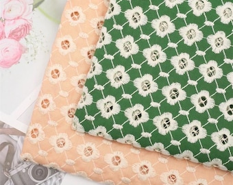 Tela de algodón con estampado floral, tela bordada, tela para cortinas, tela para vestidos de verano, tela floral, tela por medio metro, tela de algodón, tela para vestidos