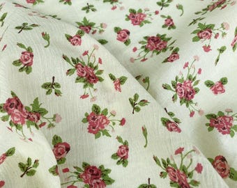 Flower Cotton Fabric,Pillow Fabric,Floral Fabric,Quilting Fabric,Cotton Fabric,Printed Flower Fabric,Soft Fabric,Fabric By 1/2 Yard