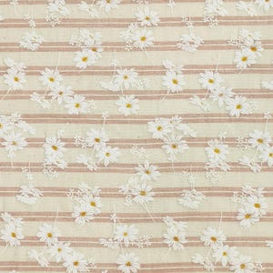Flower Cotton Fabric,Curtain Fabric,Daisy Fabric,Quilting Fabric,Cotton Fabric,Printed Fabric,Soft Fabric,Dress Fabric,Fabric By 1/2 Yard image 2