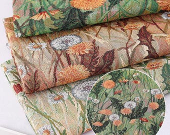 Floral Jacquard Fabric,Upholstery Fabric,Floral Fabric,Cushion Fabric,Sofa Fabric,Pillow Fabric,Fabric By 1/2Yard,Jacquard Fabric,Rug Fabric