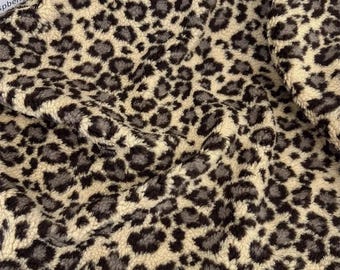 Leopard Plush Fabric,Coat Fabric,Leopard Fabric,Blanket Fabric,Cushion Fabric,Plush Fabric,Sofa Fabric,Fabric By 1/2 Yard,Upholstery Fabric