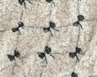 Bow Plush Fabric,Coat Fabric,Bow Fabric,Blanket Fabric,Cushion Fabric,Plush Fabric,Sofa Fabric,Fabric By The 1/2 Yard,Upholstery Fabric