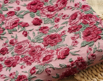 Floral Jacquard Fabric,Upholstery Fabric,Floral Fabric,Cushion Fabric,Sofa Fabric,Dress Fabric,Fabric By 1/2 Yard,Jacquard Fabric