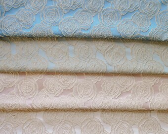 Floral Jacquard Fabric,Upholstery Fabric,Floral Fabric,Cushion Fabric,Sofa Fabric,Dress Fabric,Fabric By 1/2 Yard,Jacquard Fabric