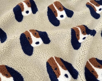 Puppy Plush Fabric,Coat Fabric,Fleece Fabric,Blanket Fabric,Cushion Fabric,Plush Fabric,Sofa Fabric,Upholstery Fabric,Fabric By The 1/2 Yard