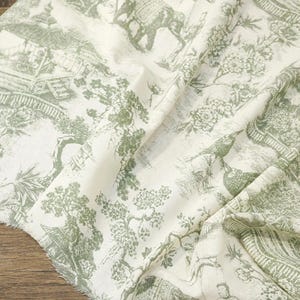 Bloem katoen linnen stof, landschap stof, quiltstof, zachte stof, jurkstof, op maat gesneden stof, bedrukte stof, kledingstof