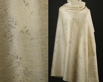 Bamboo Printed Fabric,Printed Fabric,Leaves Fabric,Bamboo Fabric,Summer Dress Fabric,Soft Fabric,Jacquard Fabric,Fabric By 1/2 Yard