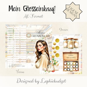 Mein Grosseinkauf / Klappkarte / Umschlagmethode / Passend A6 Binder