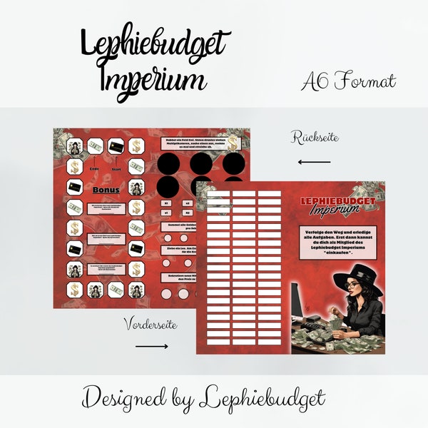 Lephiebudget Imperium / Teamchallenge / Umschlagmethode / Klappkarte / A6 Format