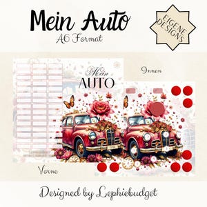 Mein Auto / Klappkarte / Umschlagmethode / Passend A6 Binder