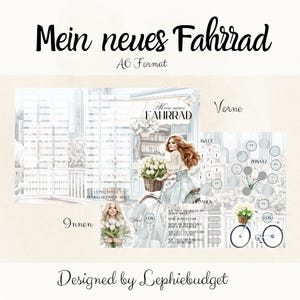 Mein neues Fahrrad / Klappkarte / Umschlagmethode / A6 Format