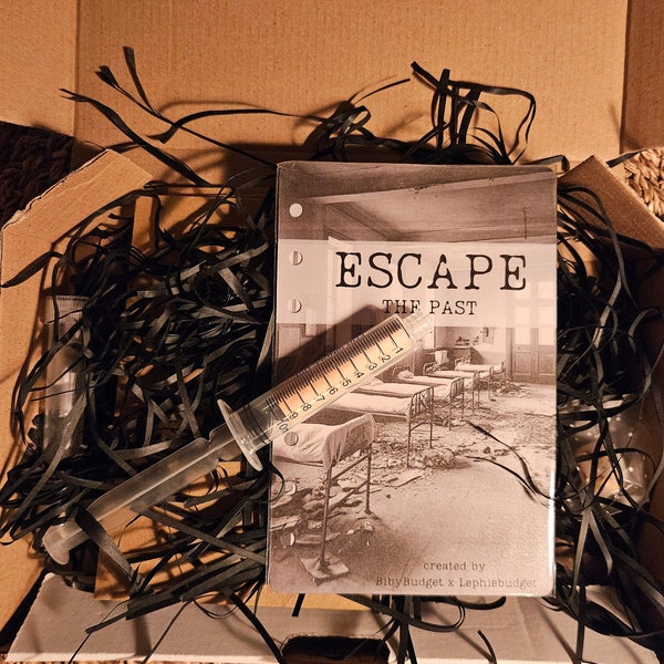 ESCAPE THE PAST /Vorbestellung / Escape game / Sparkrimi / Umschlagmethode / Passend A6 Binder