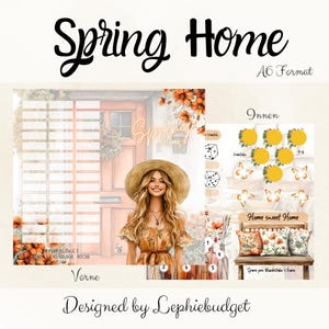 Spring home  / Klappkarte / Umschlagmethode / Passend A6 Binder
