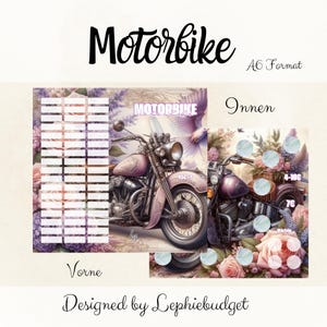 Motorbike / Umschlagmethode / Klappkarte / A6 Format