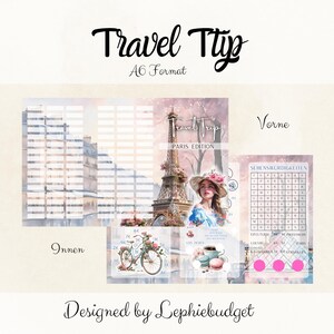 Travel Trip / Klappkarte / Umschlagmethode / A6 Format