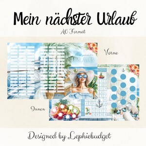 Mein nächster Urlaub / Klappkarte / Umschlagmethode / A6 Format