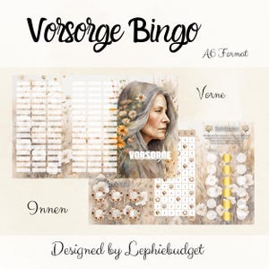 Vorsorge Bingo / Klappkarte / Umschlagmethode / A6 Format