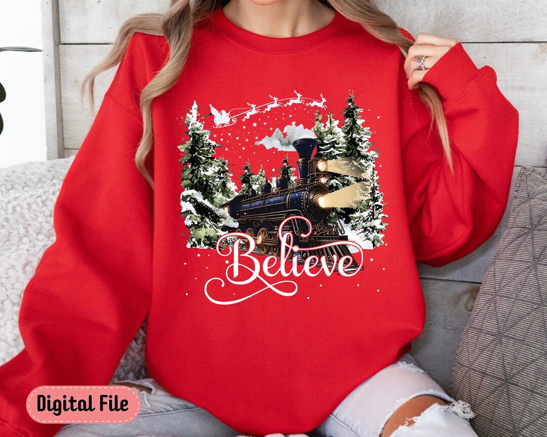 Vintage Believe North Pole Express Train PNG, North Pole Christmas Png ...