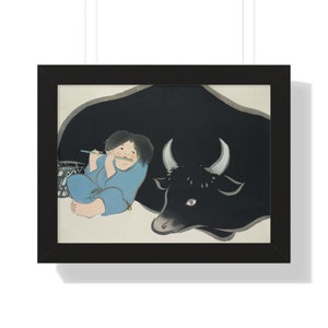 Framed Kamisaka Sekka Posters - Brighten Your Spaces With Minimalist Artwork for Kids Rooms and Beyond