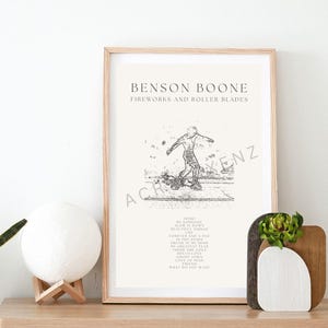 Benson Boone Fireworks and Rollerblades Album Poster Bundle - LIGHT & DARK Versions