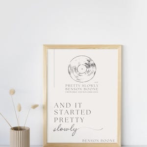 Benson Boone - Pretty Slowly Poster Bundle Lyric Art Record, Fireworks and Rollerblades