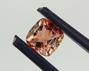 Natural Peach Tourmaline Cushion Cut Gemstone for Jewelry Making