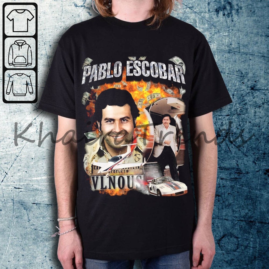Buy Pablo Escobar Movie T Shirt Pablo Escobar Shirt Rap Hip Hop Retro 90s Casual Men Women T shirt Online in India Etsy