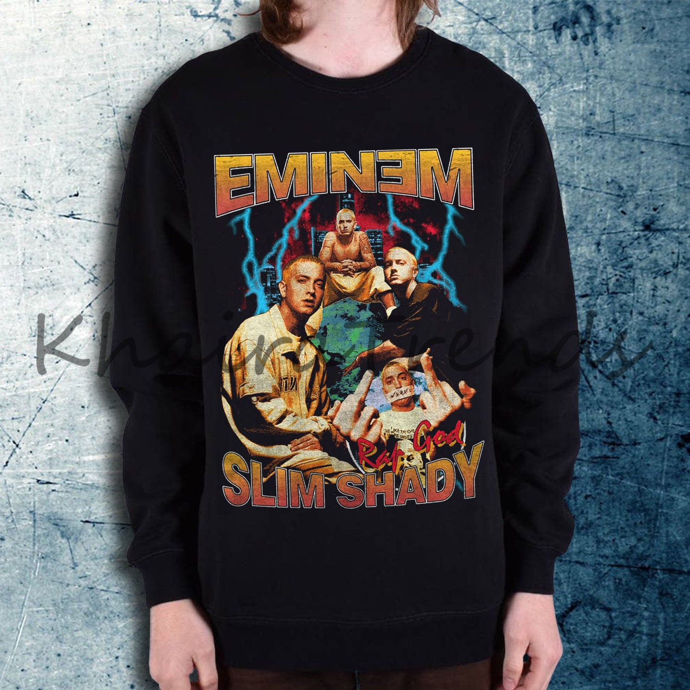 Eminem 'Slim Shady' T-Shirt – Black Graphic Tee For Fans (XX-Large) - View #8