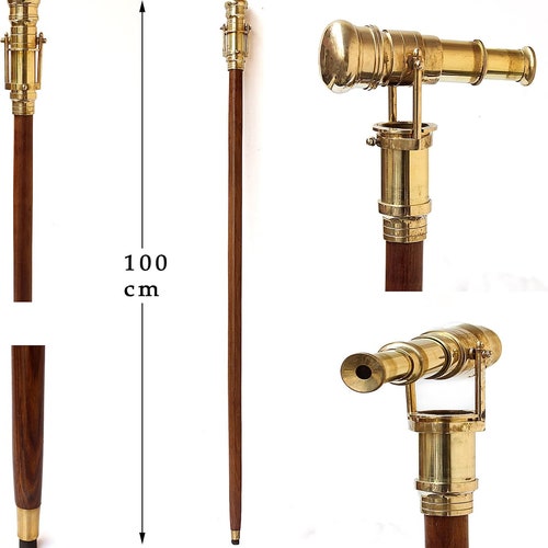 Victorian Walking Cane selling with Telescope Brass Handle