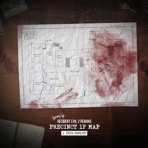Resident Evil 2 Remake Precinct 1F Karte