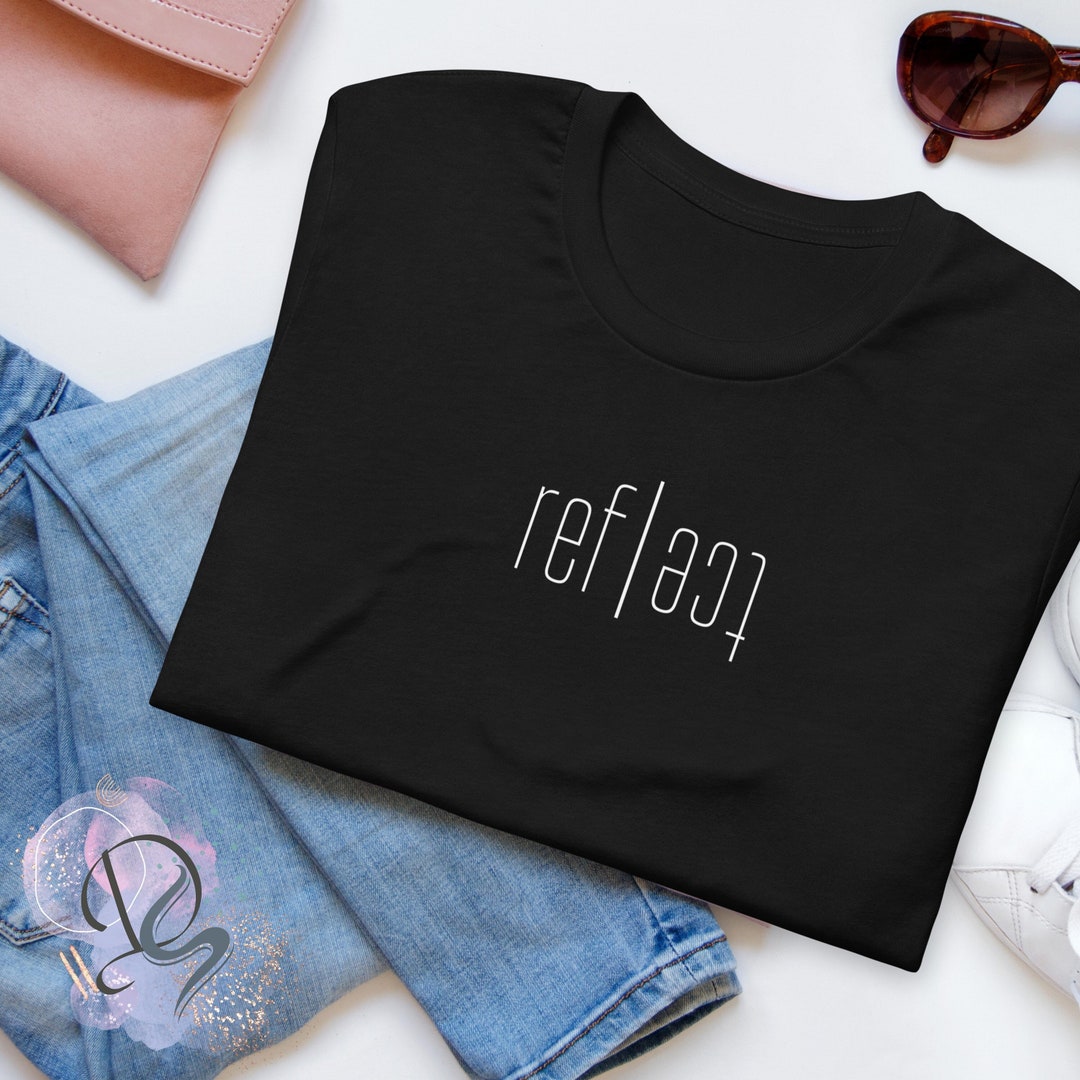 Refect Text Reflect Text Design Premium Quality Unisex T-shirt for Men and Women ...