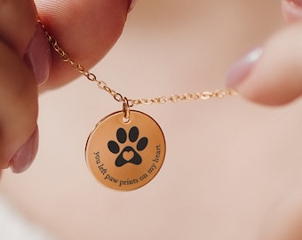 Personalized Dog necklace for women, Necklace pendant with Dog name for Dog Lover Friend, Customizable pet memorial jewelry