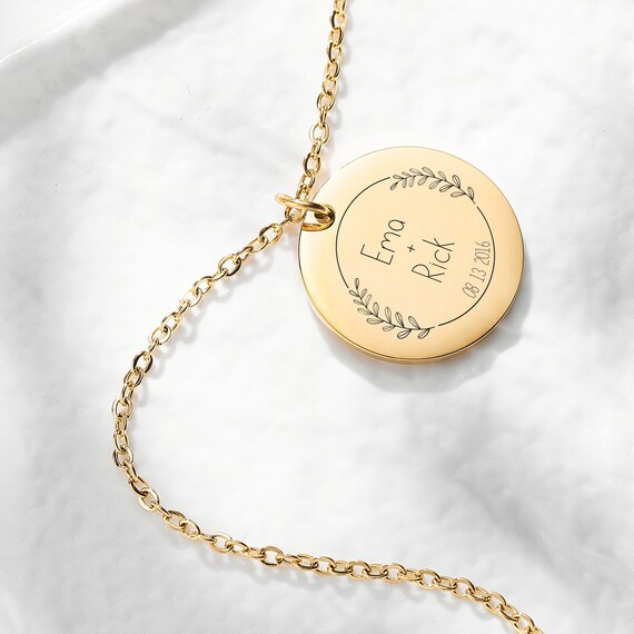 Personalized Couple Necklace With Names for Women Engagement Etsy