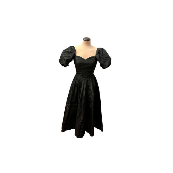 Vintage Laura Ashley Black Evening Dress