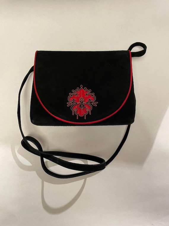 ANDREA PFISTER Vintage 1980s Suede Leather Shoulder Bag Clutch - Etsy