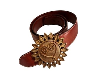 Moschino 90s leather belt