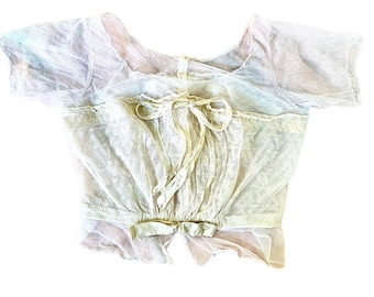 Antique tulle bustier