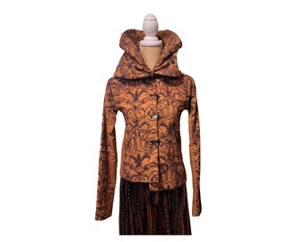 Romeo Gigli Vintage 1990 Gold Cotton Over Sized Jacket With Single