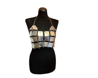 1970s Silver Metal Top