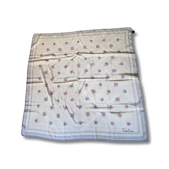 Pierre Cardin flower silk scarf