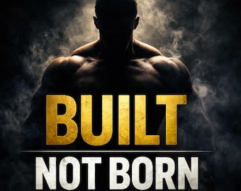 Motivational Fitness Print | Bold Workout Wall Art, Train Hard (Digital Download)