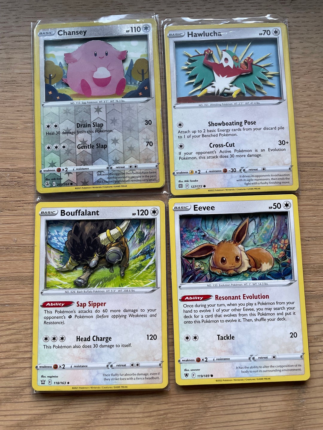 3D High Detail NORMAL Type Pokémon Cards - Etsy