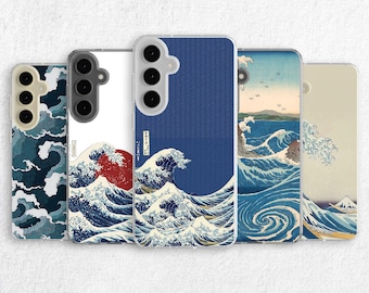 Japanese Wave Phone Case for Samsung - The Great Kanagawa Art fit Cover for S25 Ultra S24 Plus S23 S22 S21 FE Galaxy Note 20 A55 A16 A15 A56