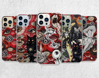 Creepy Eyes Phone Case - Horror Grunge Art Cover for iPhone, Samsung and Google Pixel