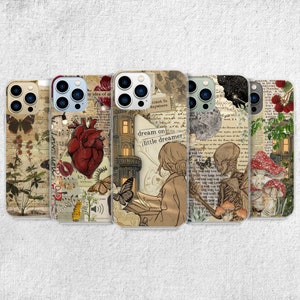 Book Lover Phone Case - Bookish Reader Art Gift Cover for iPhone 16 Pro Max 15 14 13 12 11 Plus, Samsung S24 Ultra S23 S22 S21 S20