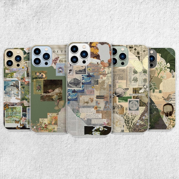 Newspaper Aesthetic Phone Case - Vintage Artwork fit for iPhone 15 Pro Max, 14, 13, 12, 11, Xr, X, 8, Plus, Samsung S23 Ultra, S22, S21, S20