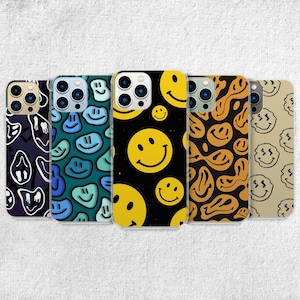 Retro Smiley Phone Case - Groovy Faces 80s Art fit for iPhone, Samsung and Google Pixel