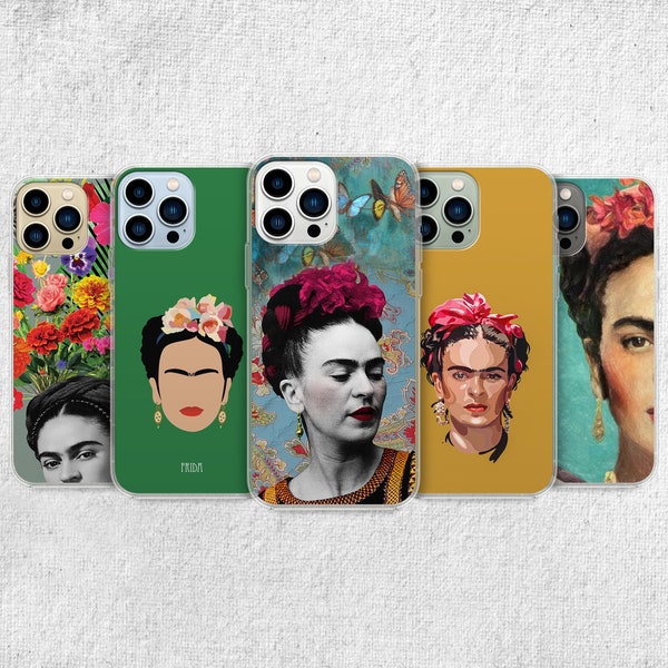 Frida Kahlo Phone Case - Feminist Famous Art fit for iPhone 15 Pro Max, 14, 13, 12, 11, Xr, X, 8, 7 Plus, Samsung S23 Ultra, S22, S21, S20