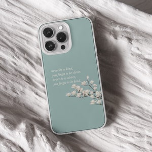 iPhone 15 Pro Max 14 Plus 13 12 11 clear case with Taylor Swift aesthetic design on it, there are total of five phone cover options to choose from. Music Song lyrics, Midnights, Folklore, pastel, evermore, 1989 cover artworks are depicted.